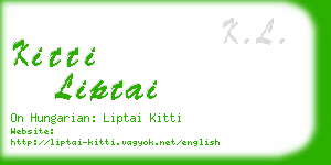 kitti liptai business card